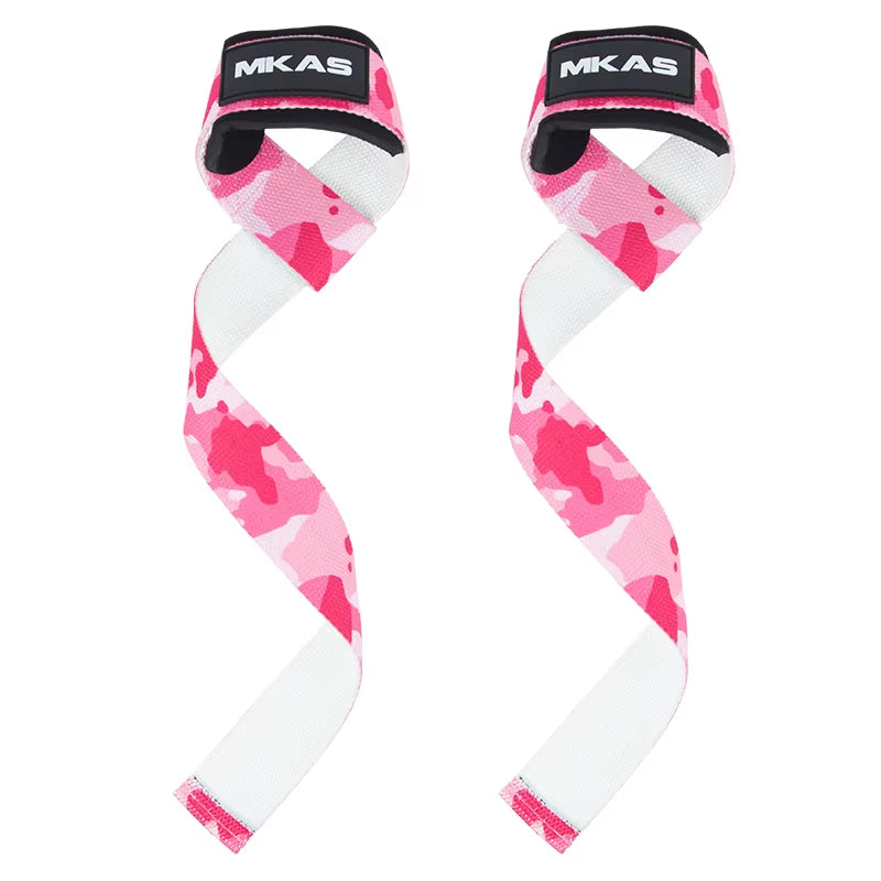 Professional Weight Lifting Wrist Straps with Non-Slip Flex Gel Grip for Bodybuilding and Gym Training