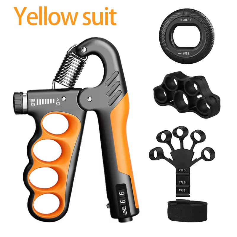 Adjustable Grip Strength Trainer for Muscle Recovery - 5-60/100/150Kg Hand Strengthening Device