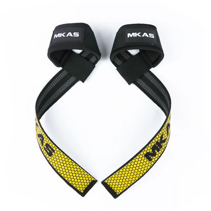 Professional Weight Lifting Wrist Straps with Non-Slip Flex Gel Grip for Bodybuilding and Gym Training