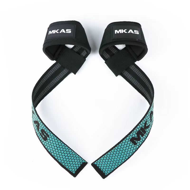 Professional Weight Lifting Wrist Straps with Non-Slip Flex Gel Grip for Bodybuilding and Gym Training