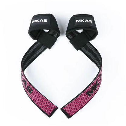 Professional Weight Lifting Wrist Straps with Non-Slip Flex Gel Grip for Bodybuilding and Gym Training