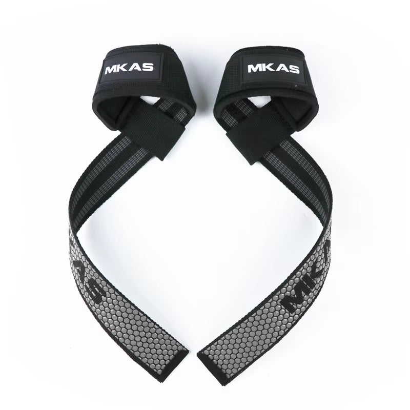 Professional Weight Lifting Wrist Straps with Non-Slip Flex Gel Grip for Bodybuilding and Gym Training