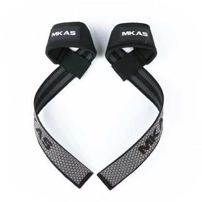 Professional Weight Lifting Wrist Straps with Non-Slip Flex Gel Grip for Bodybuilding and Gym Training