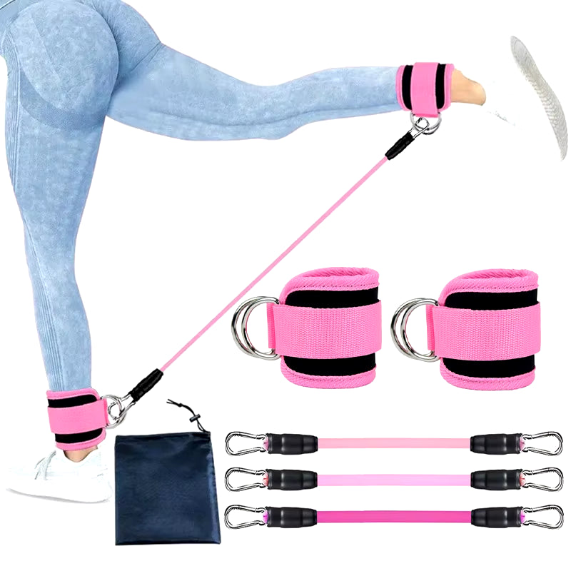 Professional Resistance Band Set with Ankle Straps for Fitness, Yoga, and Gym Workouts for Men and Women