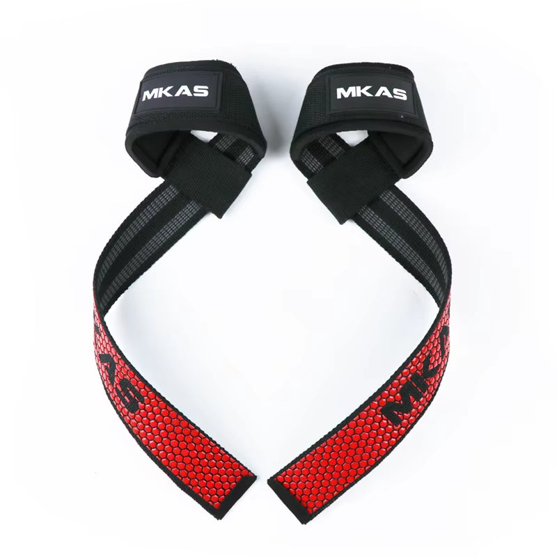 Professional Weight Lifting Wrist Straps with Non-Slip Flex Gel Grip for Bodybuilding and Gym Training