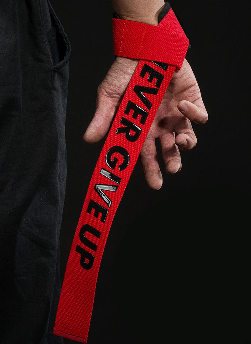 Professional Weight Lifting Wrist Straps with Non-Slip Flex Gel Grip for Bodybuilding and Gym Training