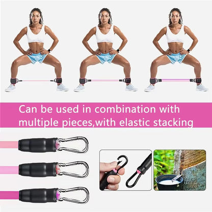 Professional Resistance Band Set with Ankle Straps for Fitness, Yoga, and Gym Workouts for Men and Women